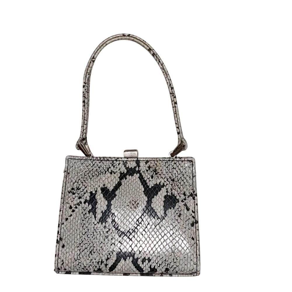 Small Nine West faux snakeskin clutch